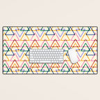Colorful Triangle Stamp Pattern Desk Mat Gallery Image 1