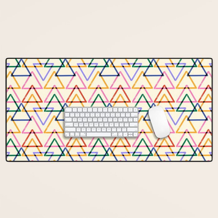 Colorful Triangle Stamp Pattern Desk Mat Gallery Image 1
