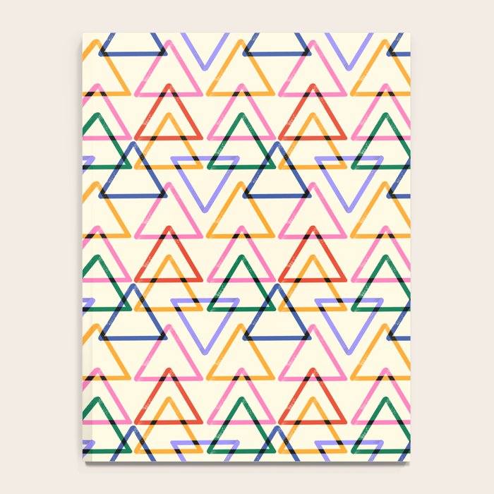 Colorful Triangle Stamp Pattern Notebook Gallery Image 4