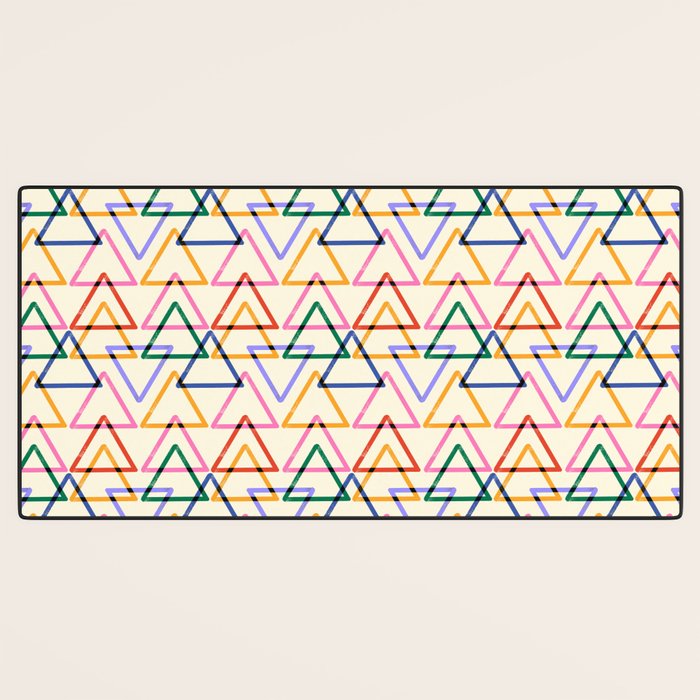 Colorful Triangle Stamp Pattern Desk Mat Gallery Image 3