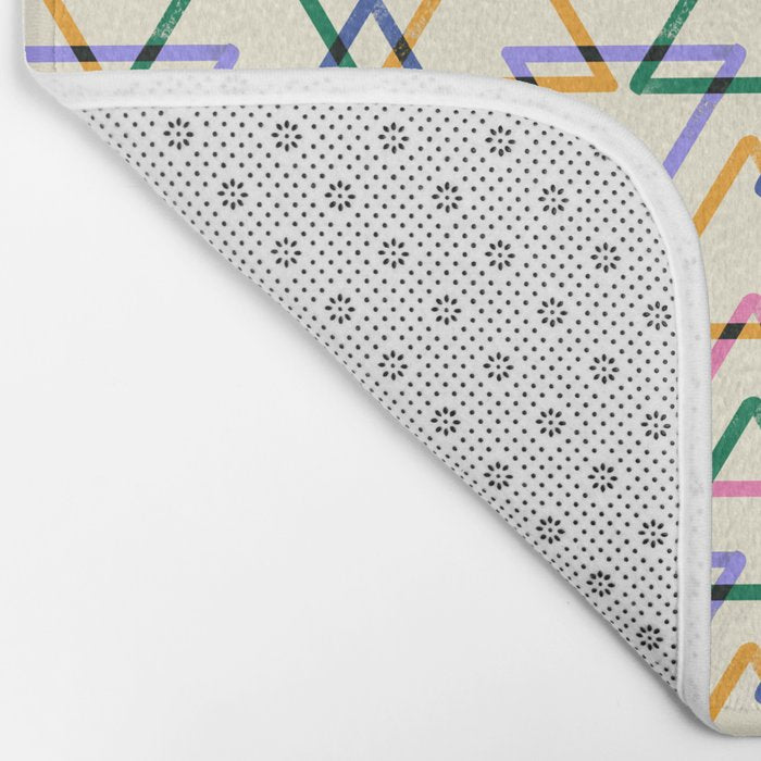 Colorful Triangle Stamp Pattern Bath Mat Gallery Image 2