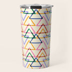 Colorful Triangle Stamp Pattern Travel Mug Gallery Image 1
