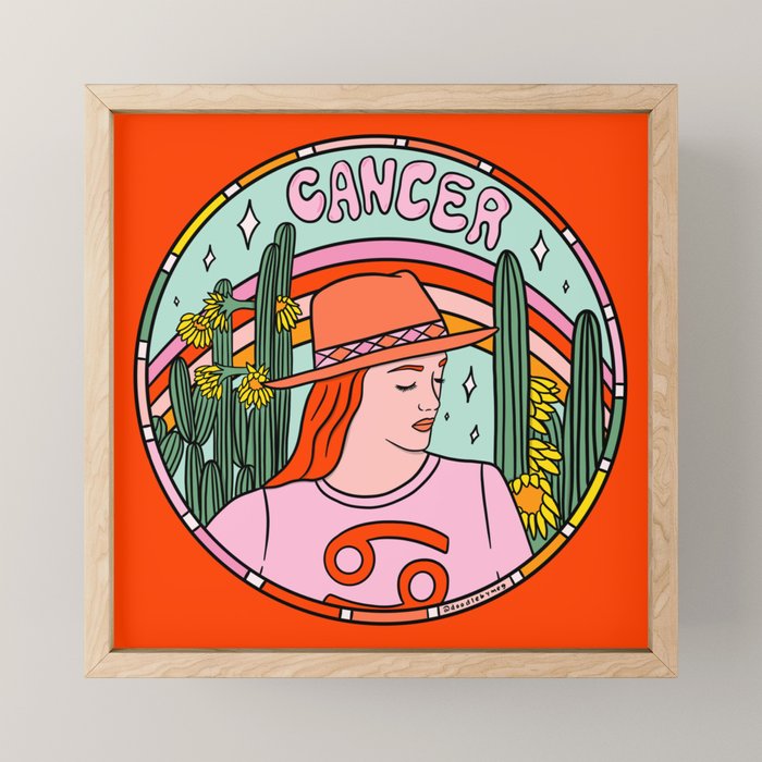 Cancer Cowgirl Mini Art Print Gallery Image 1