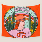 Cancer Cowgirl Wall Tapestry Gallery Image 4