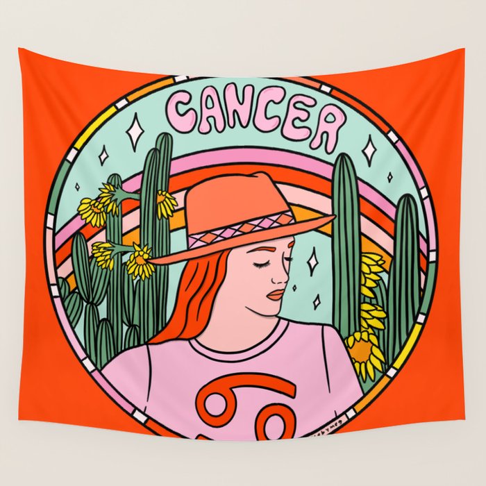 Cancer Cowgirl Wall Tapestry Gallery Image 4