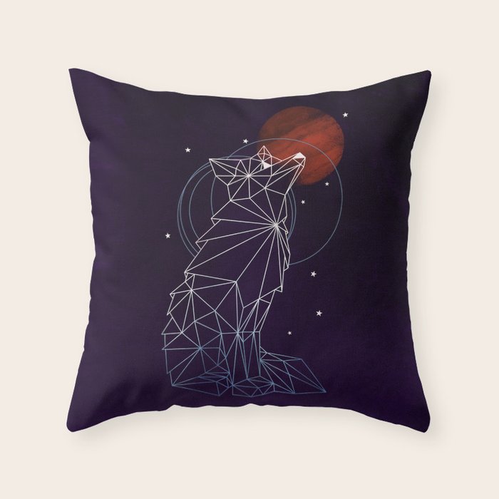 Fox in the Stars Throw Pillow Gallery Image 6