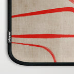Bold Red Lines Artwork Beige Background  Laptop Sleeve Gallery Image 3