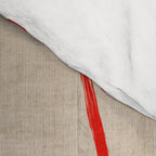 Bold Red Lines Artwork Beige Background  Comforter Gallery Image 4