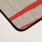 Bold Red Lines Artwork Beige Background  Desk Mat Gallery Image 4