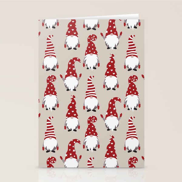 Christmas Gnomes Polka Pattern Stationery Card Gallery Image 2