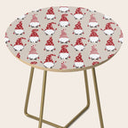 Christmas Gnomes Polka Pattern Side Table Gallery Image 2