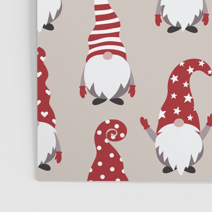 Christmas Gnomes Polka Pattern Poster Gallery Image 3