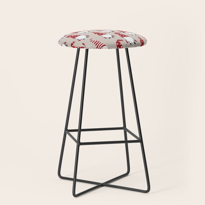 Christmas Gnomes Polka Pattern Stool Gallery Image 1