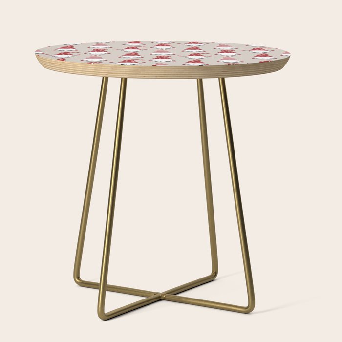 Christmas Gnomes Polka Pattern Side Table Gallery Image 1