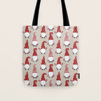 Christmas Gnomes Polka Pattern Tote Bag Gallery Image 1