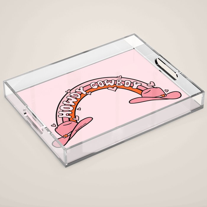 Howdy Cowboy Acrylic Tray Gallery Image 1