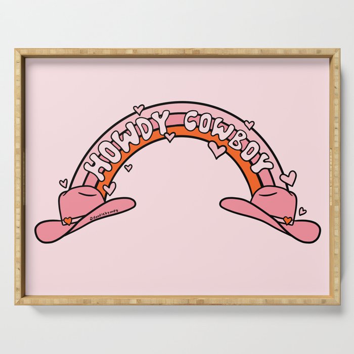 Howdy Cowboy Serving Tray Gallery Image 1