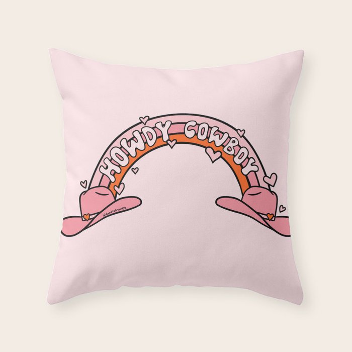 Howdy Cowboy Throw Pillow Gallery Image 6