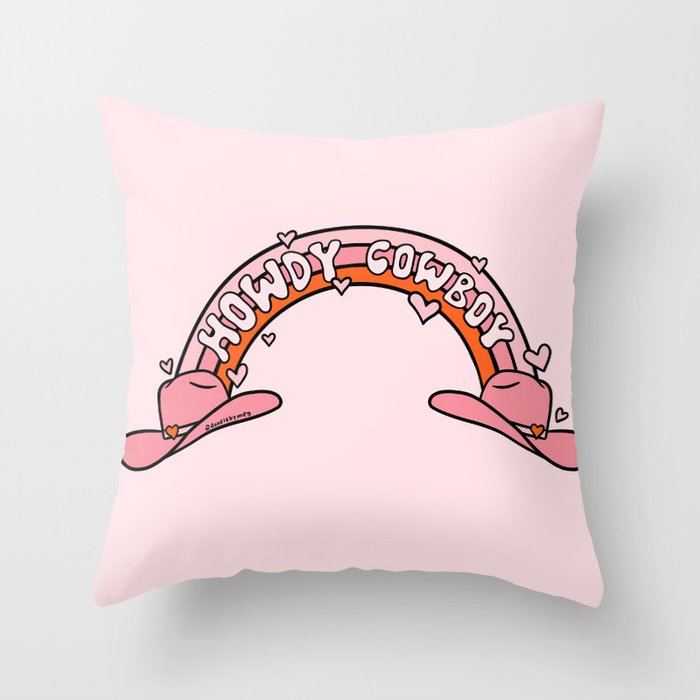 Howdy Cowboy Throw Pillow Gallery Image 1