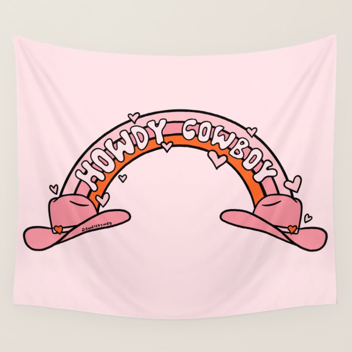 Howdy Cowboy Wall Tapestry Gallery Image 1