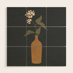 Minimal Abstract Art Vase Flower 10 Wood Wall Art Gallery Image 1