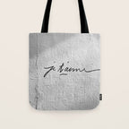 Je t'aime - Love Graffiti Art Print in France - Romantic Bedroom Decor Tote Bag Gallery Image 1
