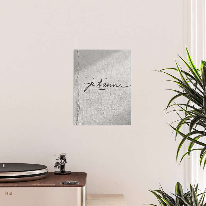 Je t'aime - Love Graffiti Art Print in France - Romantic Bedroom Decor Poster Gallery Image 2