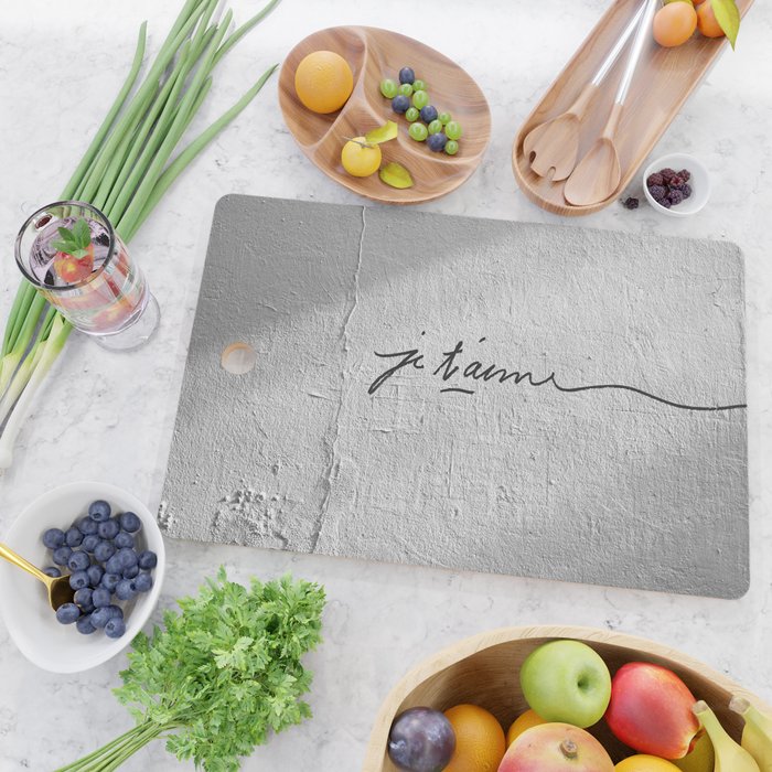 Je t'aime - Love Graffiti Art Print in France - Romantic Bedroom Decor Cutting Board Gallery Image 2