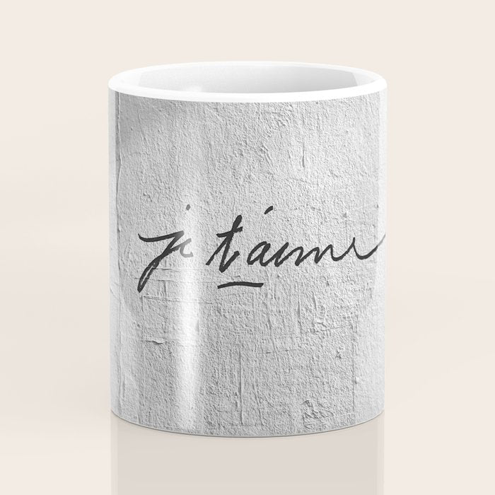 Je t'aime - Love Graffiti Art Print in France - Romantic Bedroom Decor Coffee Mug Gallery Image 4