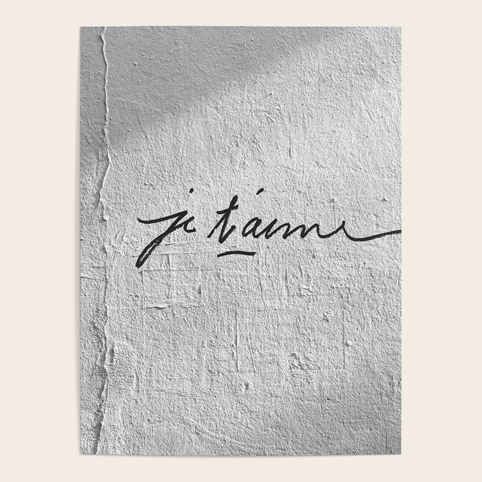 Je t'aime - Love Graffiti Art Print in France - Romantic Bedroom Decor Poster Gallery Image 4