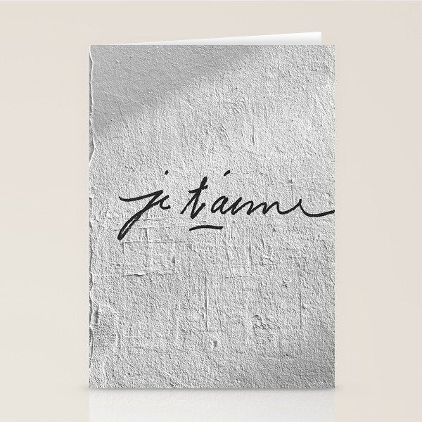 Je t'aime - Love Graffiti Art Print in France - Romantic Bedroom Decor Stationery Card Gallery Image 2