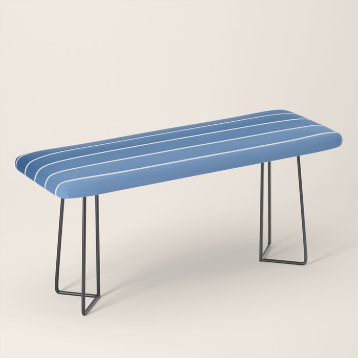 Gradient Arch VIII Bright Blue Mid Century Modern Rainbow Bench Gallery Image 1