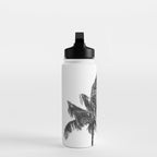 Maui Palm Tree - Black and White Photography Water Bottle Gallery Image 3