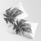 Maui Palm Tree - Black and White Photography Pillow Sham Gallery Image 3