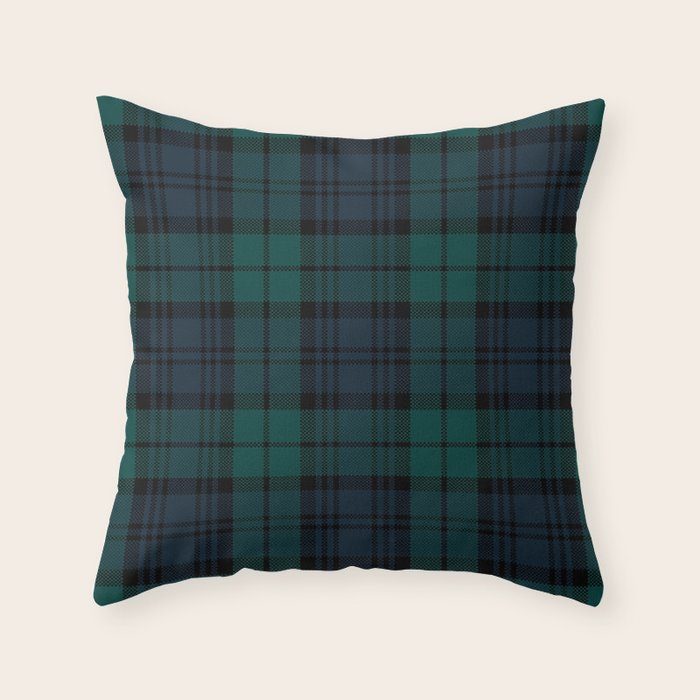 Love Tartán (2) - Black Watch Throw Pillow