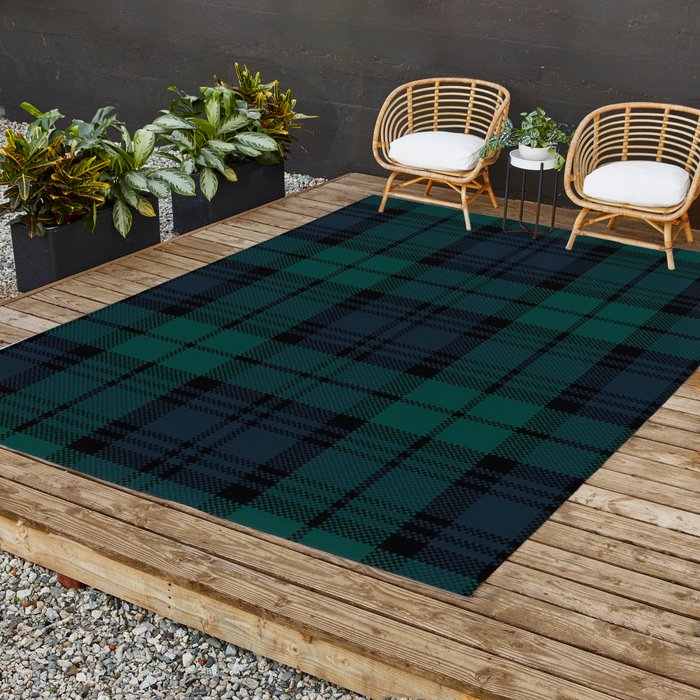 Love Tartán (2) - Black Watch Outdoor Rug Gallery Image 2