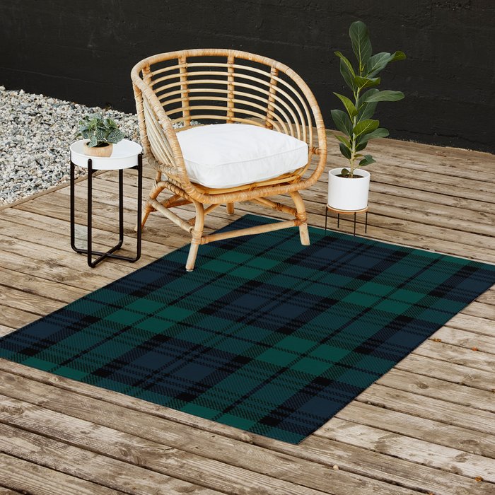 Love Tartán (2) - Black Watch Outdoor Rug Gallery Image 2