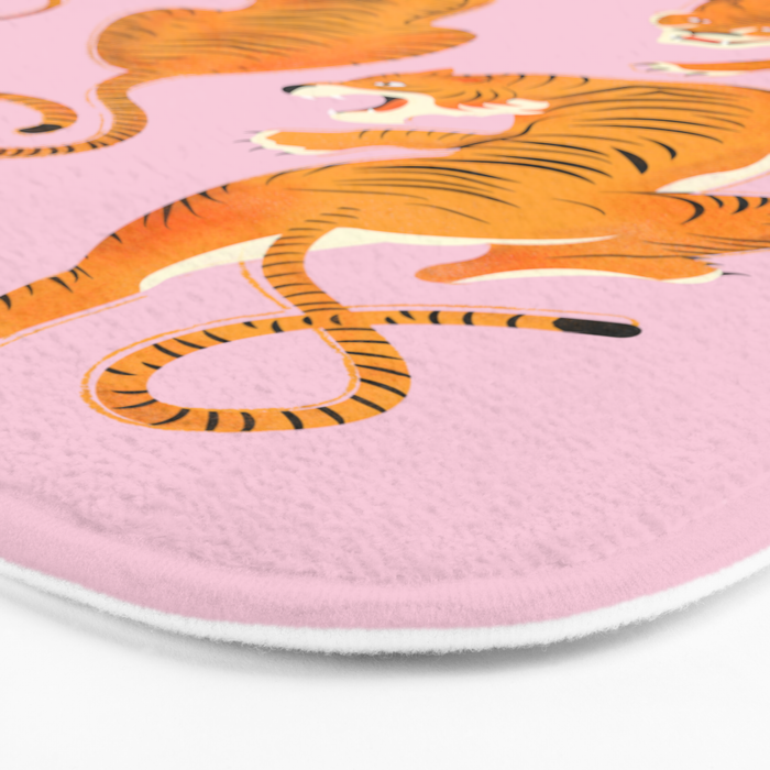 Three fierce tigers Bath Mat Gallery Image 3