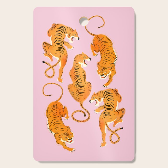 Three fierce tigers Cutting Board Gallery Image 1