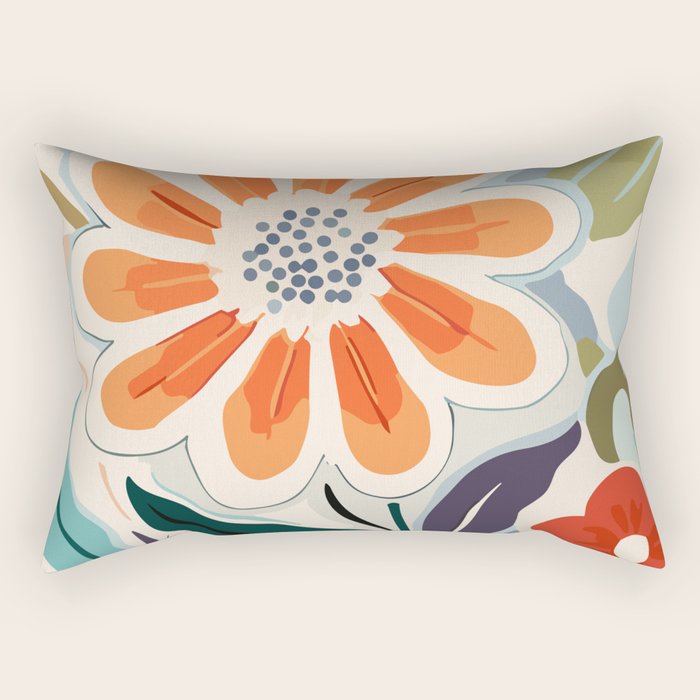 Charlotte Flower Market Print Rectangular Pillow Gallery Image 2
