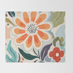 Charlotte Flower Market Print Throw Blanket Gallery Image 2