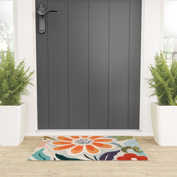 Charlotte Flower Market Print Welcome Mat Gallery Image 3