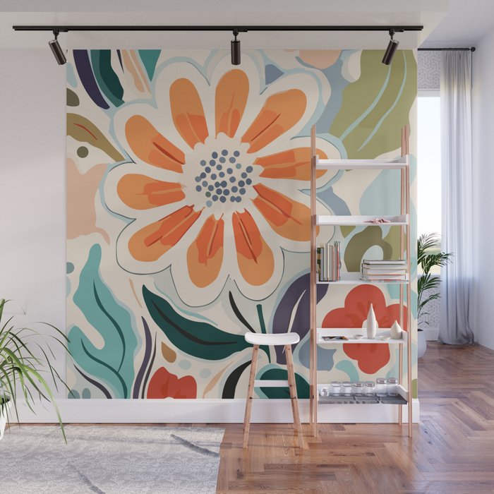 Charlotte Flower Market Print Wall Mural Gallery Image 1