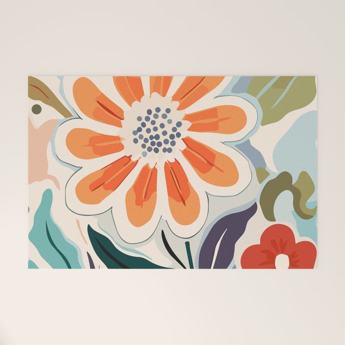 Charlotte Flower Market Print Welcome Mat Gallery Image 1