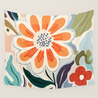 Charlotte Flower Market Print Wall Tapestry Gallery Image 4