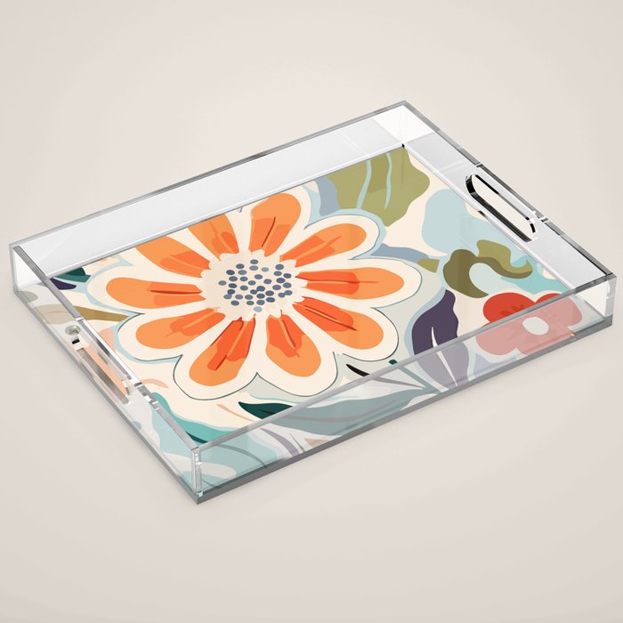 Charlotte Flower Market Print Acrylic Tray Gallery Image 1