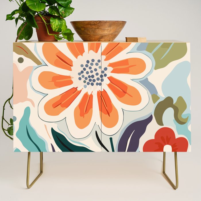 Charlotte Flower Market Print Credenza Gallery Image 1