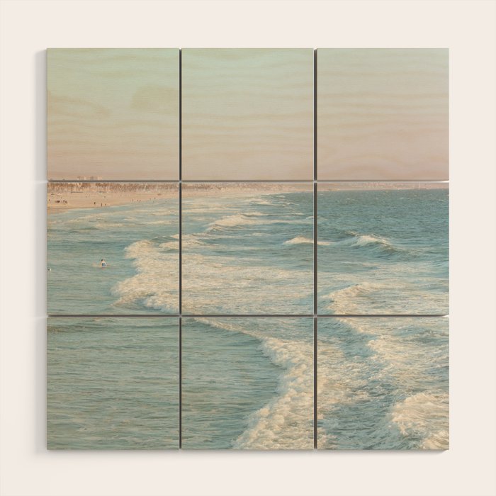 Santa Monica - California Beach Photography Wood Wall Art Gallery Image 1