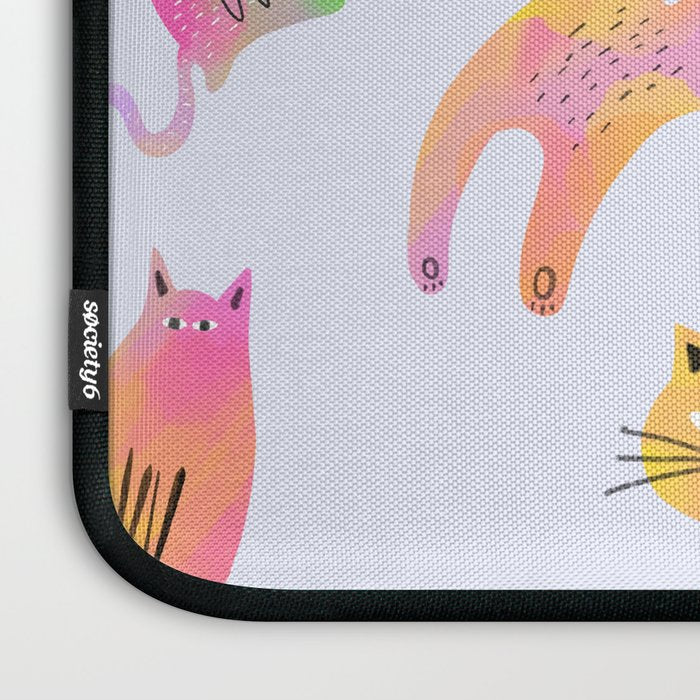Rainbow Cats Pastel Laptop Sleeve Gallery Image 3
