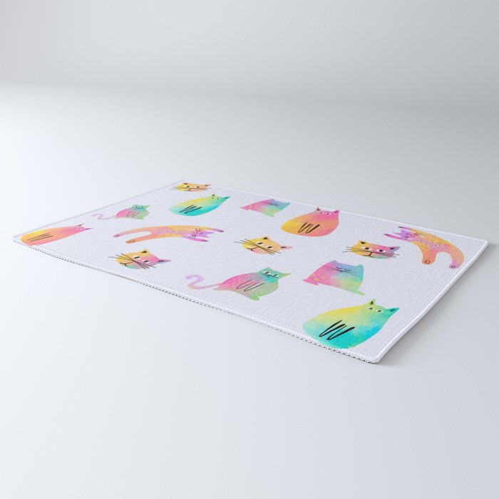 Rainbow Cats Pastel Rug Gallery Image 3